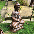 imagem do produto Escultura de Buda Templo em Ferro Fundido 60cm - EF237 Paz e Harmonia Oriental