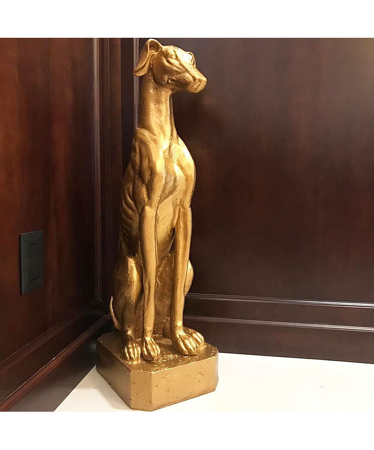 imagem do produto Escultura de Cachorro Galgo 82cm VRF150 Eleg�ncia e Movimento