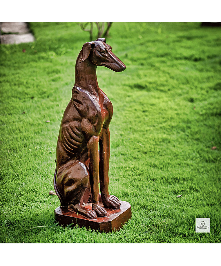 imagem do produto Escultura de Cachorro Galgo 82cm VRF150 Eleg�ncia e Movimento