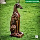imagem do produto Escultura de Cachorro Galgo 82cm VRF150 Eleg�ncia e Movimento