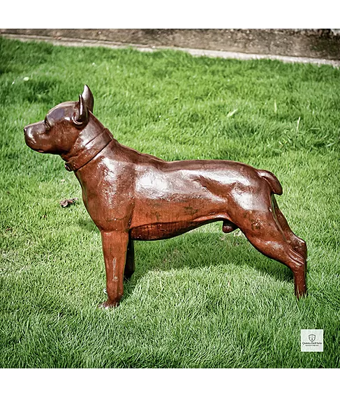 imagem de Escultura de Cachorro Pitbull 68cm - VRF248