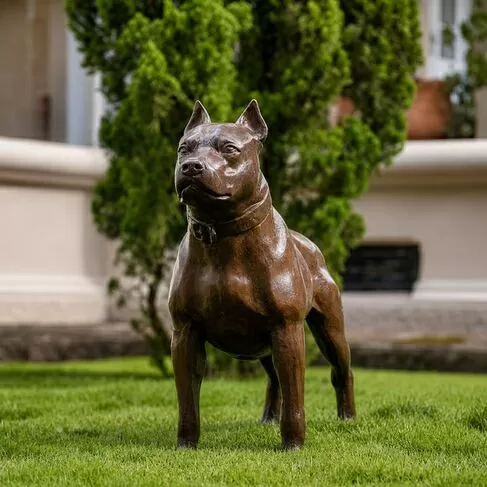 imagem de Escultura de Cachorro Pitbull 68cm VRF248 Força e Personalidade