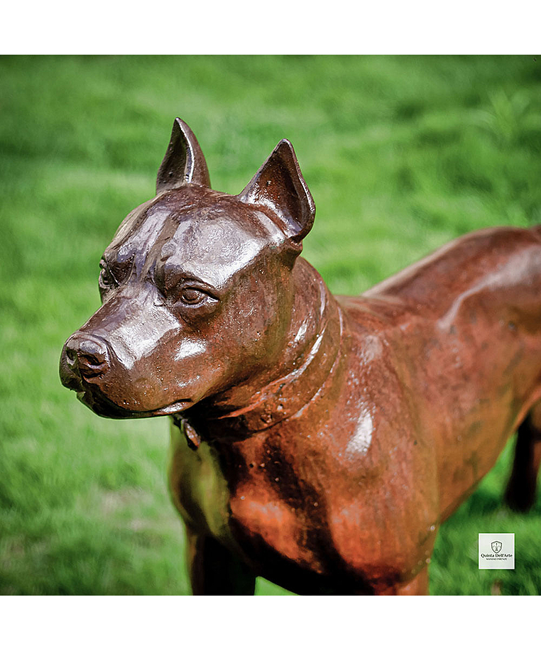 imagem do produto Escultura de Cachorro Pitbull 68cm - VRF248