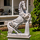imagem do produto Escultura de Cavalo Rampante em M�rmore 235cm - EMP578 Destaque para Haras