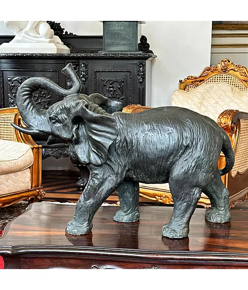 imagem de Escultura de Elefante em Bronze 45x62 EBZ557 Força e Sofisticação