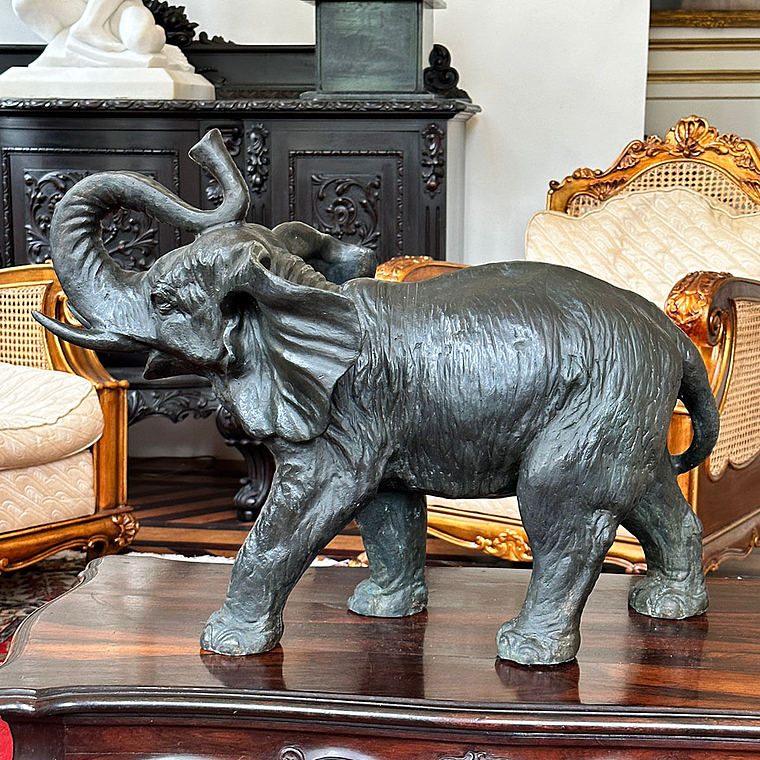 imagem do produto Escultura de Elefante em Bronze 45x62 EBZ557 For�a e Sofistica��o