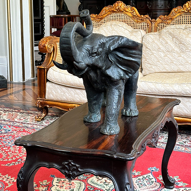 imagem do produto Escultura de Elefante em Bronze 45x62 EBZ557 For�a e Sofistica��o
