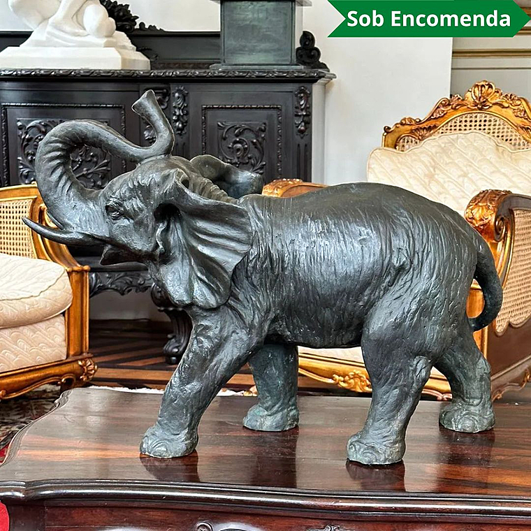 imagem do produto Escultura de Elefante em Bronze 45x62 EBZ557 For�a e Sofistica��o