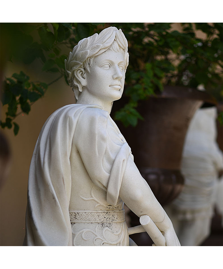 imagem do produto Escultura de J�lio Cesar M�rmore 180 + 50cm Base - EMP524 Poder e Hist�ria Cl�ssica