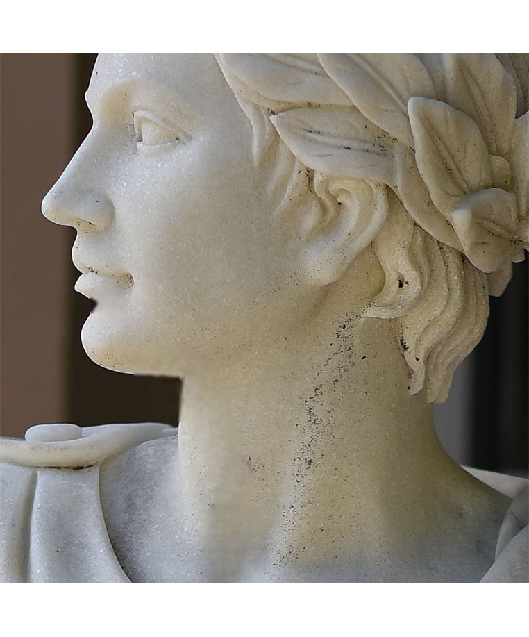 imagem do produto Escultura de J�lio Cesar M�rmore 180 + 50cm Base - EMP524 Poder e Hist�ria Cl�ssica