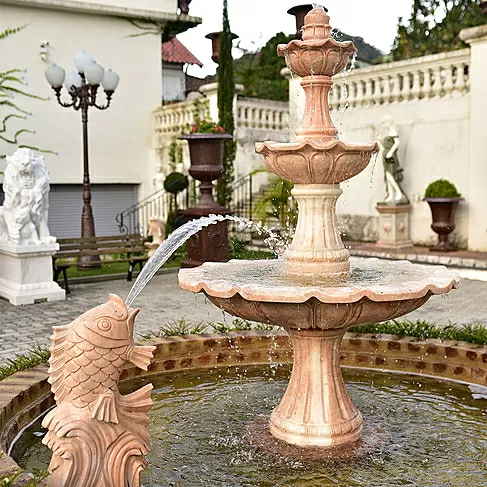 imagem de Escultura de Peixe Pequeno 80cm - FMP139 Elemento Decorativo para Jardins e Fontes