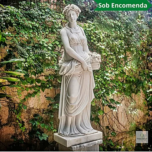 imagem de Escultura Demeter em Mármore 160cm - EMP482 Projetos de Paisagismo