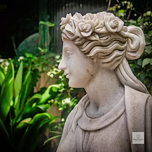 imagem de Escultura Demeter em Mármore 160cm - EMP482 Projetos de Paisagismo