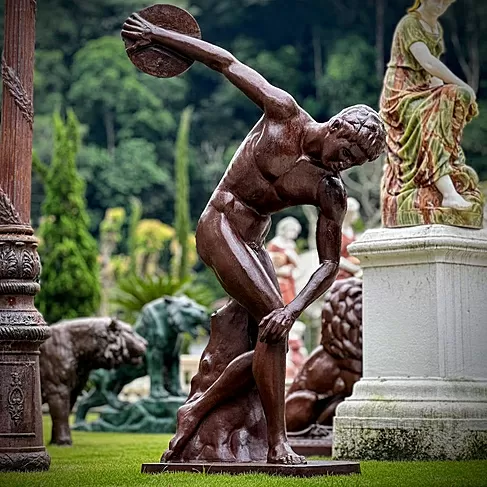 imagem de Escultura Discóbolo de Mirón Grande 177cm - EF137 Escultura Clássica Imponente 