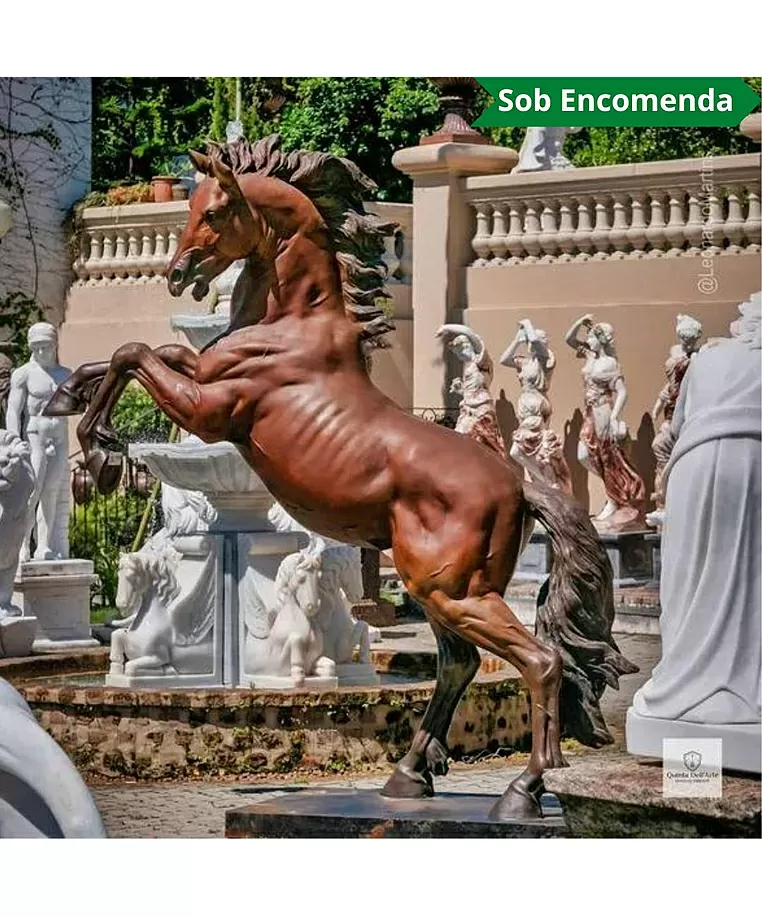 imagem de Escultura em Bronze Cavalo Bardigiano 300cm - VRBZ350