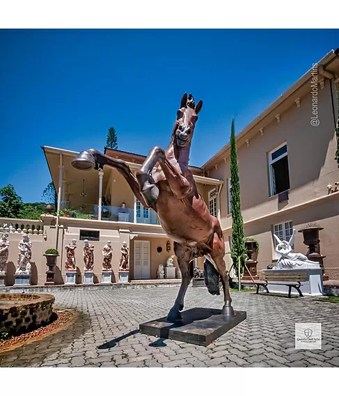 imagem de Escultura em Bronze Cavalo Bardigiano 300cm VRBZ350 Imponência Monumental