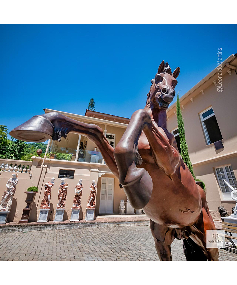 imagem do produto Escultura em Bronze Cavalo Bardigiano 300cm VRBZ350 Impon�ncia Monumental