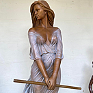 imagem do produto Escultura em Bronze Dama Flautista 190cm - EBZ571 Arte Sofisticada