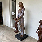 imagem do produto Escultura em Bronze Dama Flautista 190cm - EBZ571 Arte Sofisticada