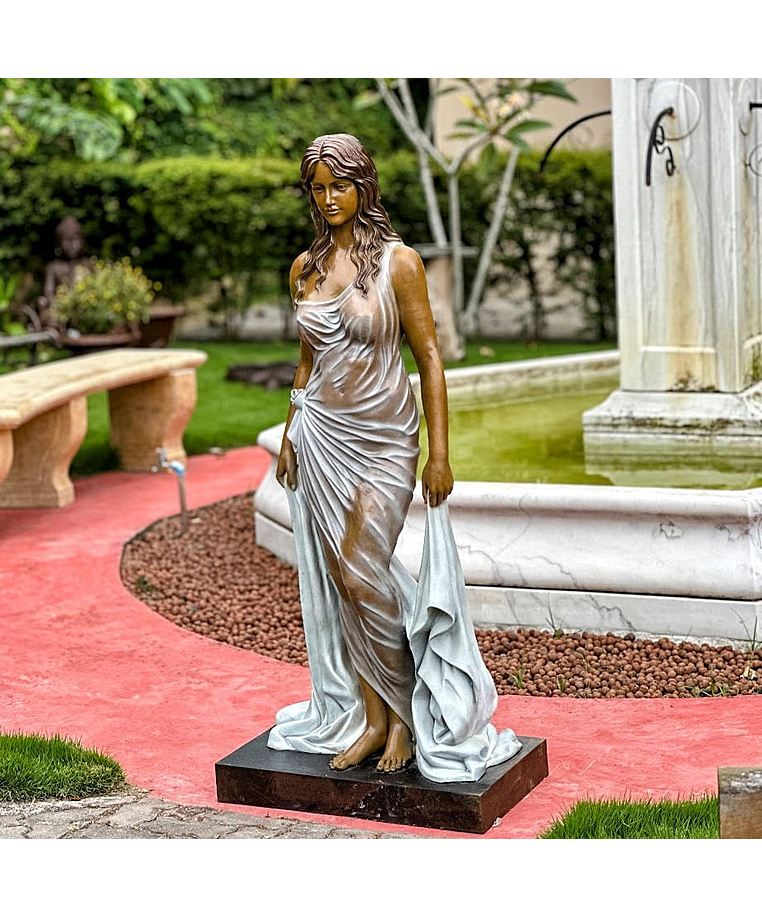 imagem do produto Escultura em Bronze Dona Con Velo 160cm - EBZ614 Arte Escultural Imponente