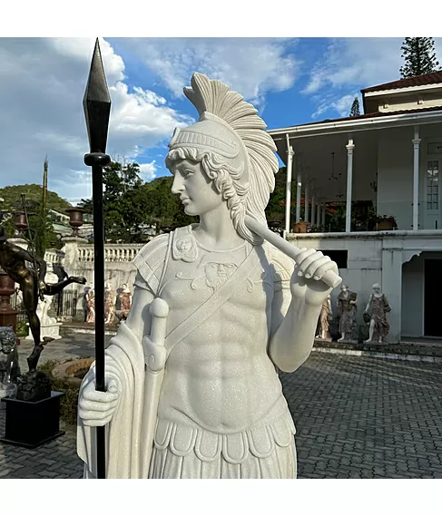 imagem de Escultura em Mármore Centurione 230cm com base - EMP563 Presença e Grandeza Clássica