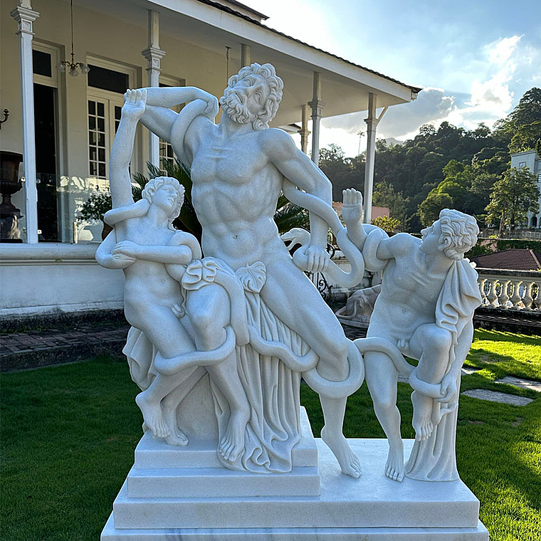 imagem do produto Escultura em M�rmore Laocoonte e Filhos 184cm - EMP565