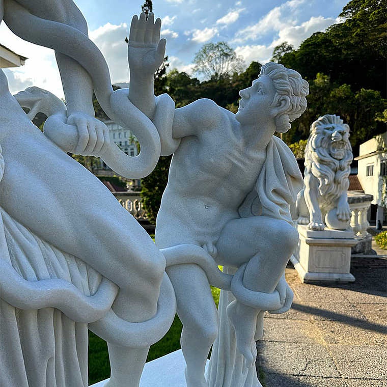 imagem do produto Escultura em M�rmore Laocoonte e Seus Filhos 184cm com Base - EMP565 Cl�ssica