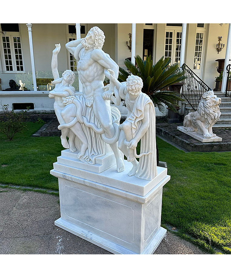 imagem do produto Escultura em M�rmore Laocoonte e Seus Filhos 184cm com Base - EMP565