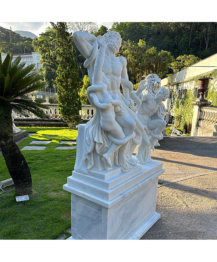 imagem do produto Escultura em M�rmore Laocoonte e Seus Filhos 184cm com Base - EMP565