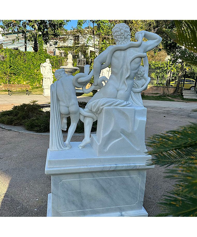 imagem do produto Escultura em M�rmore Laocoonte e Seus Filhos 184cm com Base - EMP565