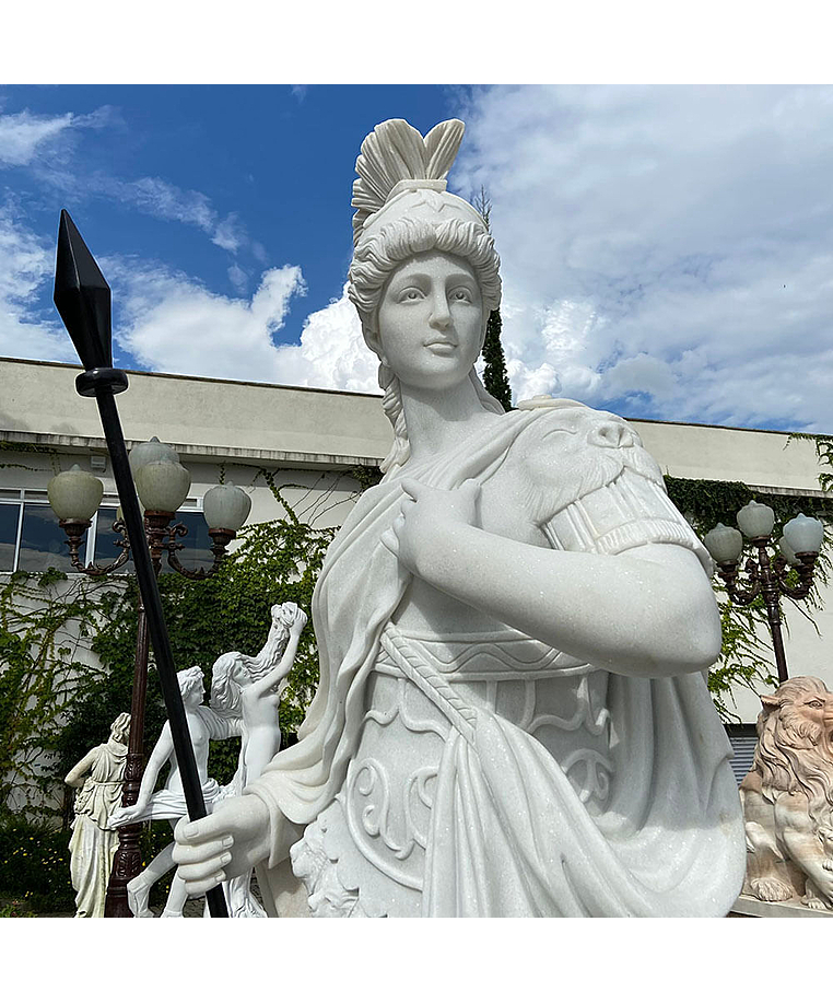 imagem do produto Escultura em M�rmore Minerva 230cm com Base - EMP562