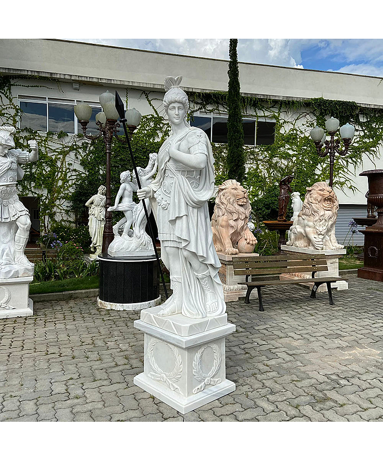 imagem do produto Escultura em M�rmore Minerva 230cm com Base - EMP562
