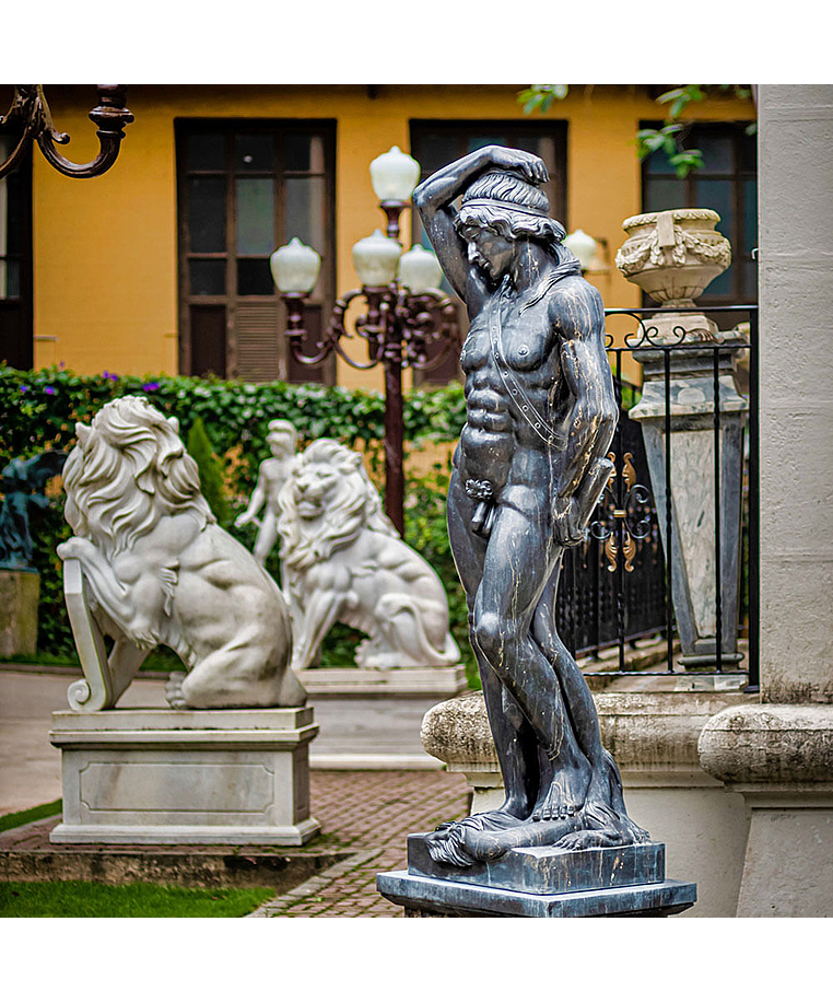 imagem do produto Escultura em M�rmore Preto Apollo Vencendo 230cm - EMP561