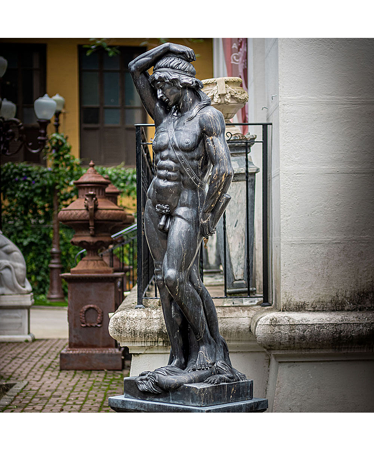 imagem do produto Escultura em M�rmore Preto Apollo Vencendo 230cm - EMP561