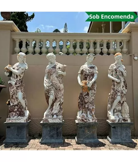 imagem de Escultura Estações do Ano Mármore Color 185cm - EMP515