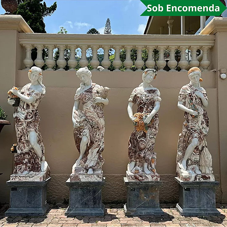 imagem do produto Escultura Esta��es do Ano M�rmore Color 185cm - EMP515 Design Cl�ssico para Jardins