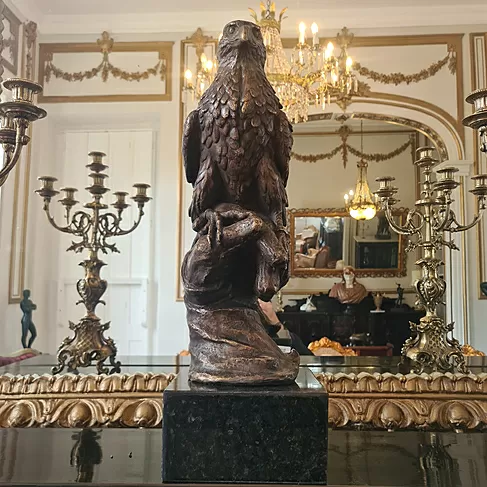 imagem de Escultura Falcão em Bronze 56cm EBZ542 Elegância e Precisão