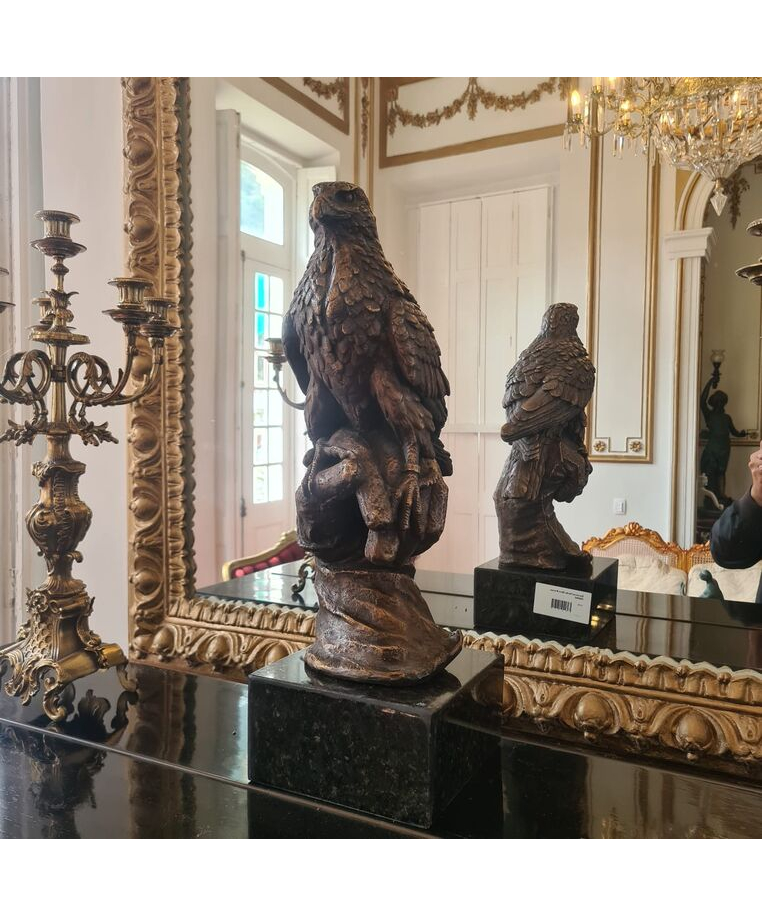 imagem do produto Escultura Falc�o em Bronze 56cm EBZ542 Eleg�ncia e Precis�o