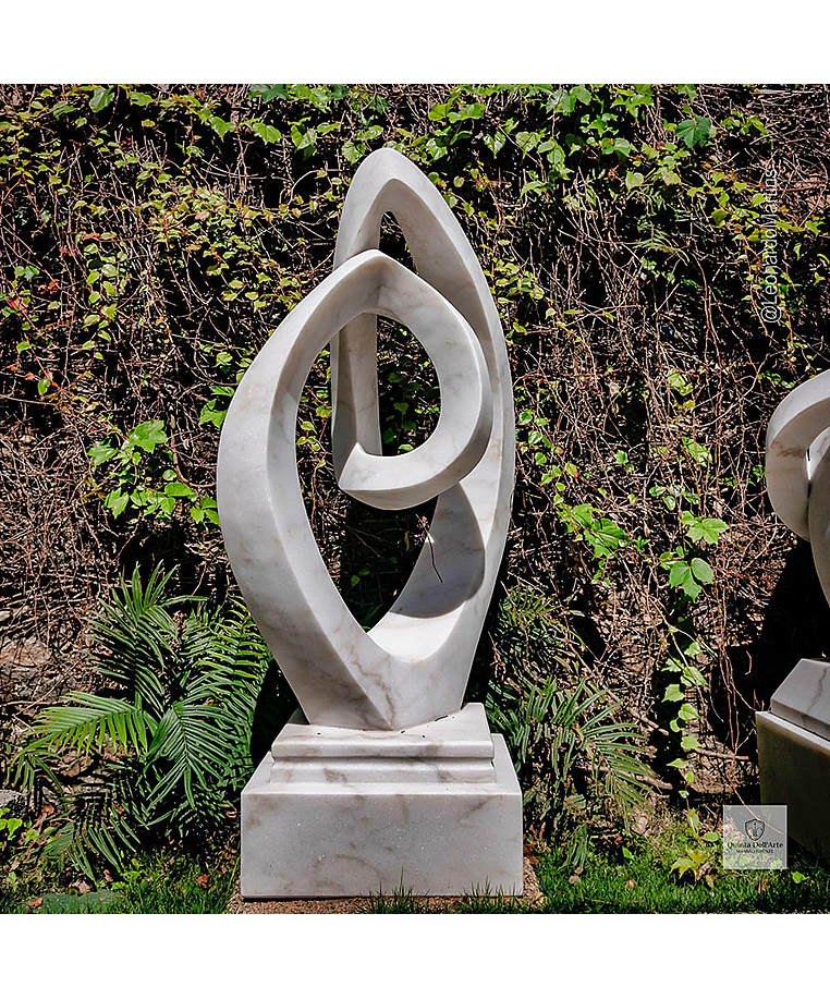 imagem do produto Escultura Fio Cont�nuo M�rmore Branco 120cm - EMP739 Arte Contempor�nea Sofisticada