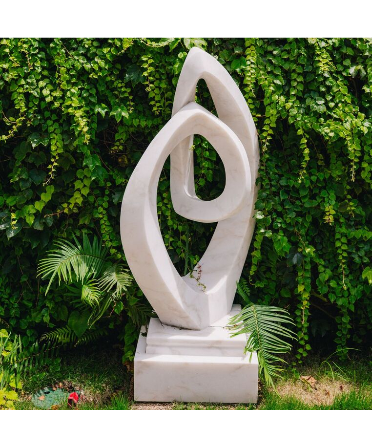 imagem do produto Escultura Fio Cont�nuo M�rmore Branco 120cm - EMP739 Arte Contempor�nea Sofisticada