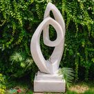 imagem do produto Escultura Fio Cont�nuo M�rmore Branco 120cm - EMP739 Arte Contempor�nea Sofisticada