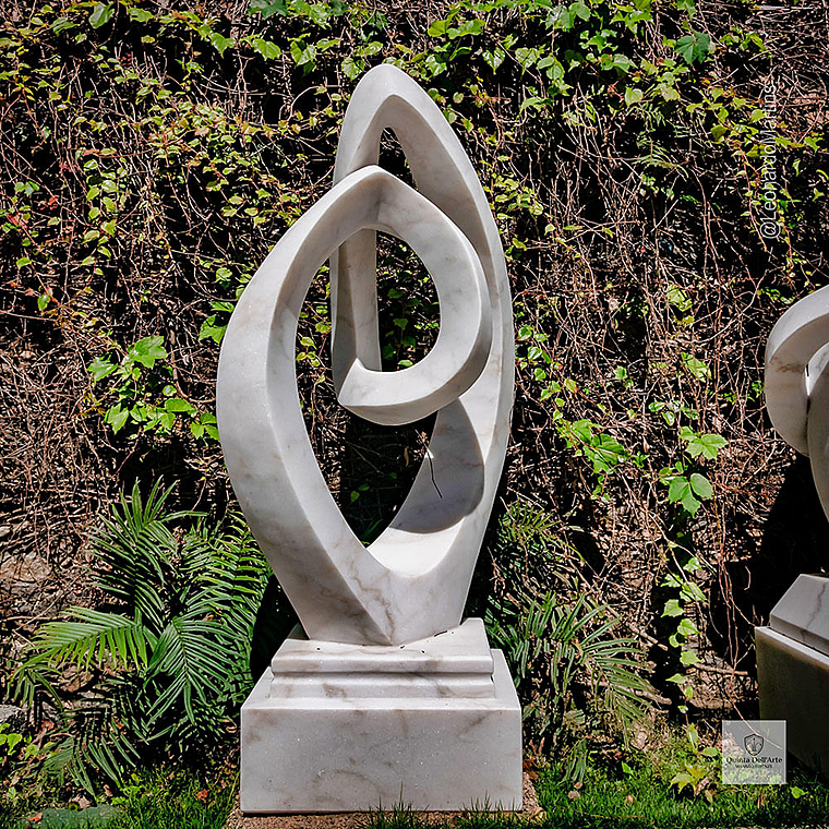 imagem do produto Escultura Fio Cont�nuo M�rmore Branco 120cm - EMP739 Arte Moderna