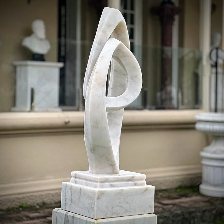 imagem do produto Escultura Fio Cont�nuo M�rmore Branco 120cm - EMP739 Arte Moderna