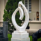 imagem do produto Escultura Fio Cont�nuo M�rmore Branco 120cm - EMP739