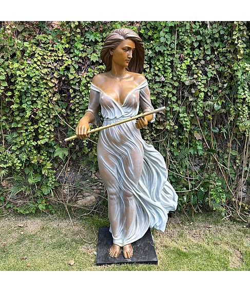 imagem de Escultura Flautista ao Vento 160cm - EBZ628