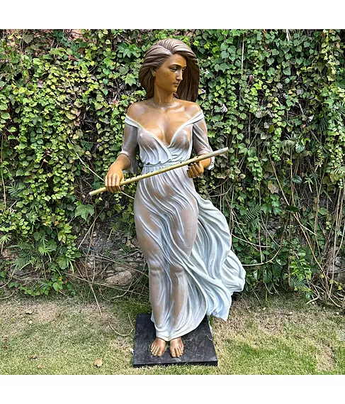 imagem de Escultura Flautista ao Vento 160cm - EBZ628