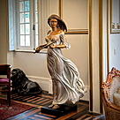 imagem do produto Escultura Flautista ao Vento 160cm - EBZ628 Arte em Bronze de Grande Impacto