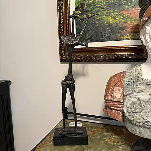 imagem de Escultura Flautista em Bronze 72cm EBZ539 Arte e Elegância Musical