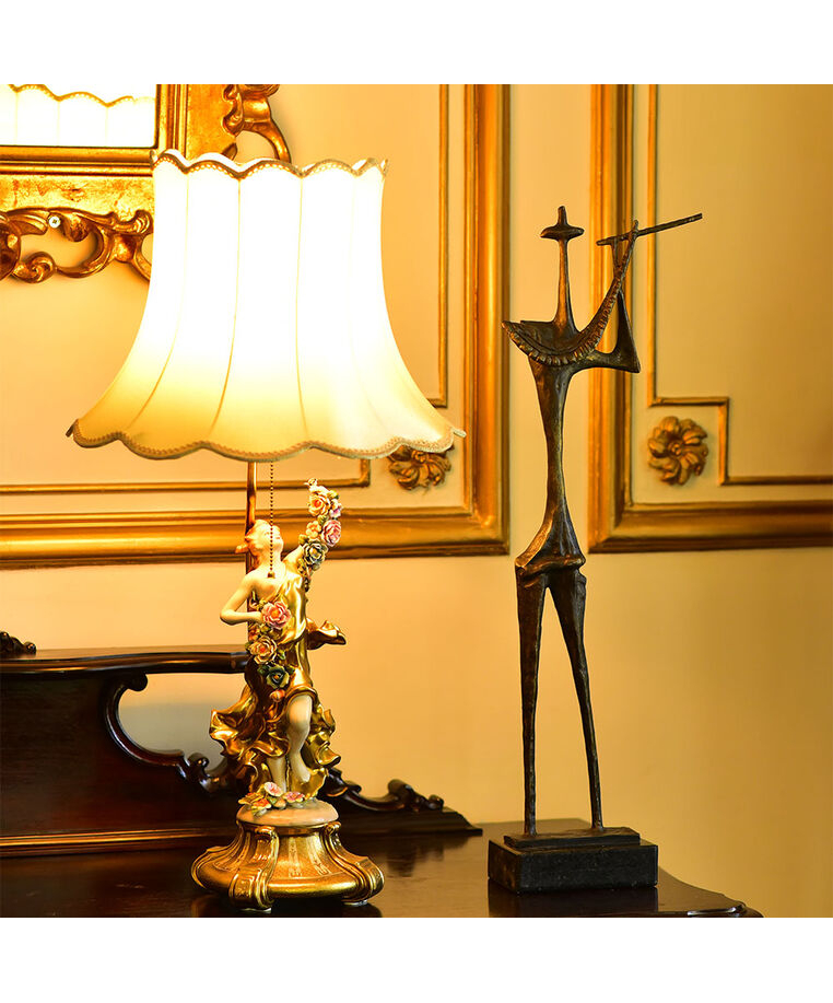 imagem do produto Escultura Flautista em Bronze 72cm EBZ539 Arte e Eleg�ncia Musical