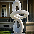 imagem do produto Escultura Fluxo Cont�nuo M�rmore Branco 120cm - EMP742 Arte Contempor�nea Decorativa